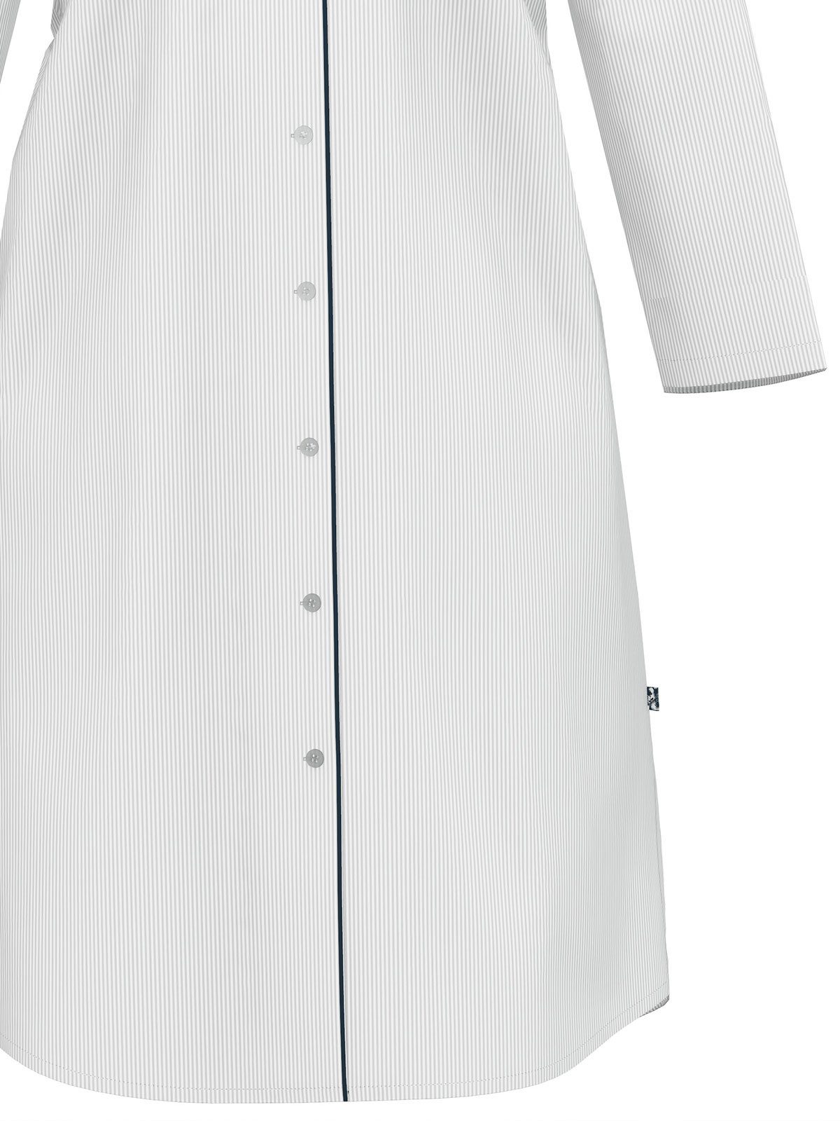 Seidensticker schwarze Rose Nachthemd Damen Nachthemd lang (Stück, 1-tlg) Wärmend, durchgängige Knopfleiste, comfort fit, Uni, 100% Baumwolle