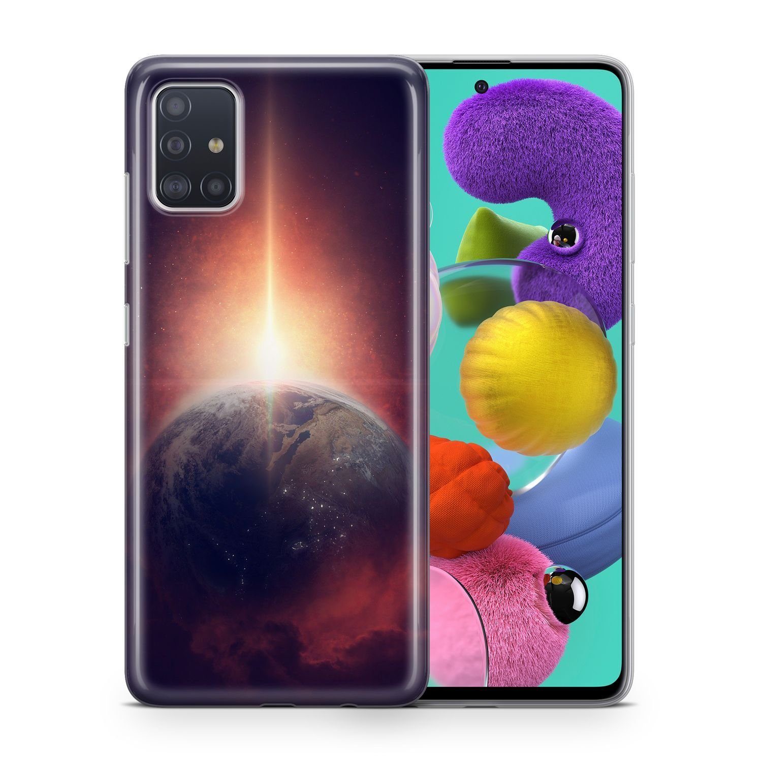 König Design Handyhülle Samsung Galaxy A5 (2017), Schutzhülle für Samsung Galaxy A5 (2017) Motiv Handy Hülle Silikon Tasche Case Cover Unsere Erde