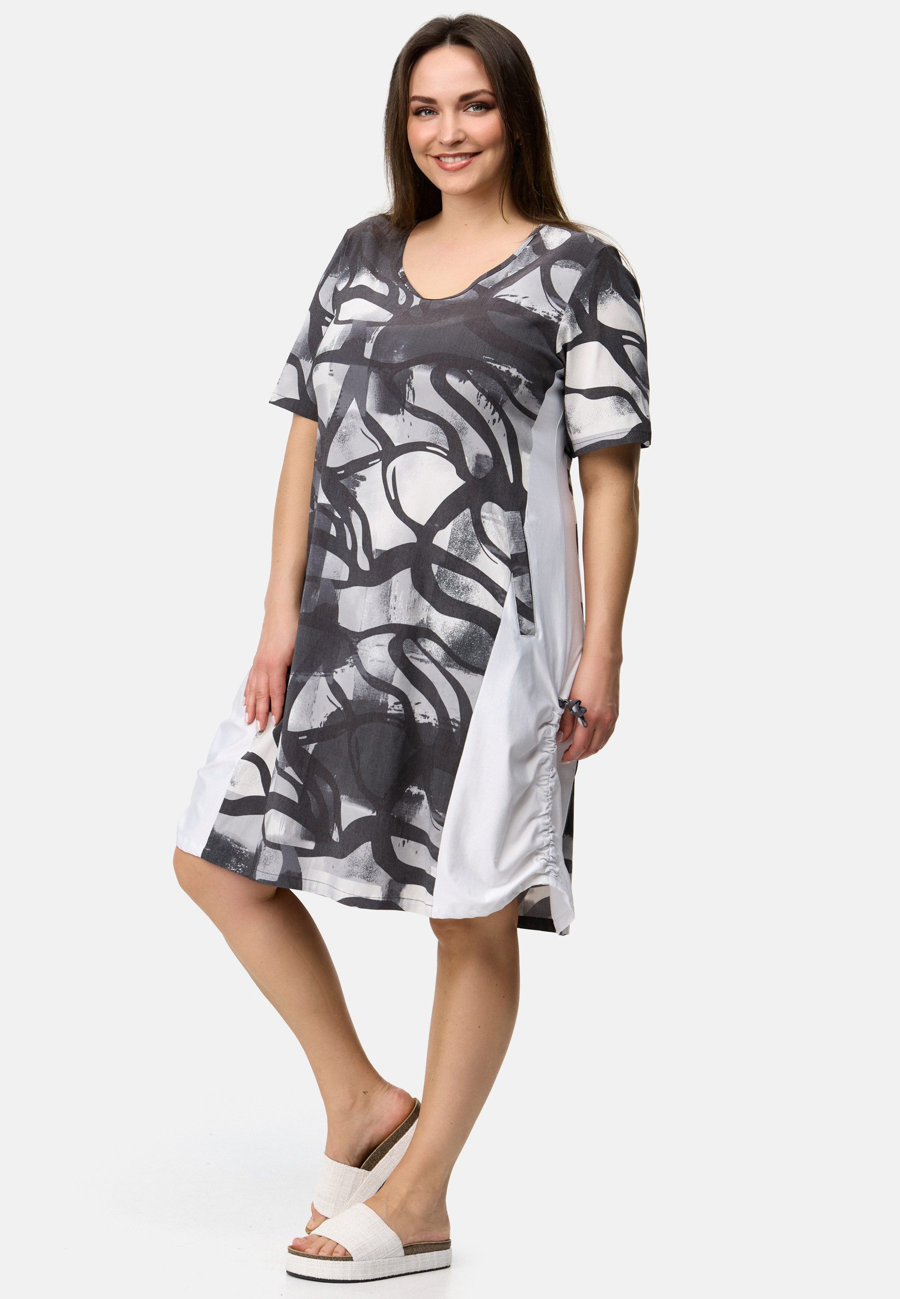 Kekoo A-Linien-Kleid Kleid gemustert aus weichem Viskose-Stretch 'Nevia'