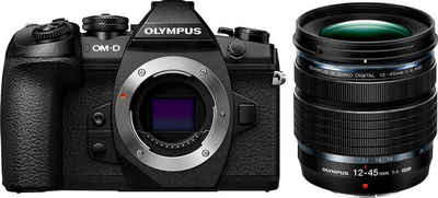 Olympus E-M1II Body + M.Zuiko ED 12-45mm PRO Systemkamera (Flash FL-LM3, BLH-1, BCH-1, USB Cable CB-USB11, Cable holder CC-1)