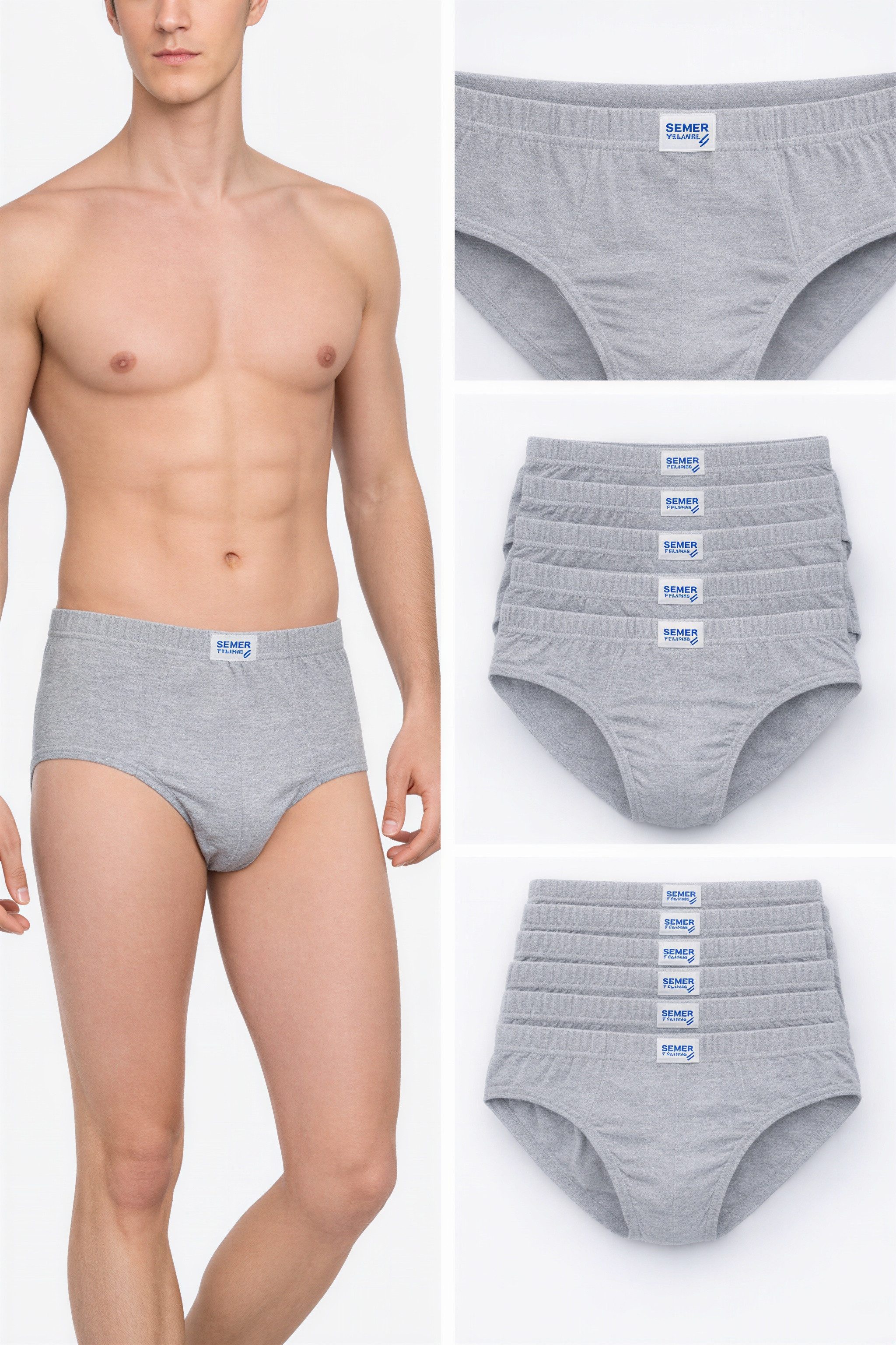 Seher Mensucat Slip Herren Baumwolle Elasthan Unterhosen Basic 6er 10er Pack XS-3XL (Set, 10-St., 6er oder 10er Pack) hoher Tragekomfort