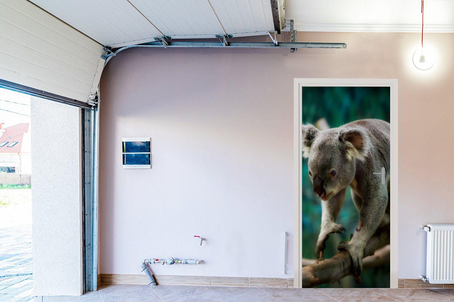 MuchoWow Türtapete Koala - 75x205 Fototapete (1 Klettern - Kinder Baum Matt, Jungen Türaufkleber, Mädchen, - - cm St), bedruckt, - Tür, für