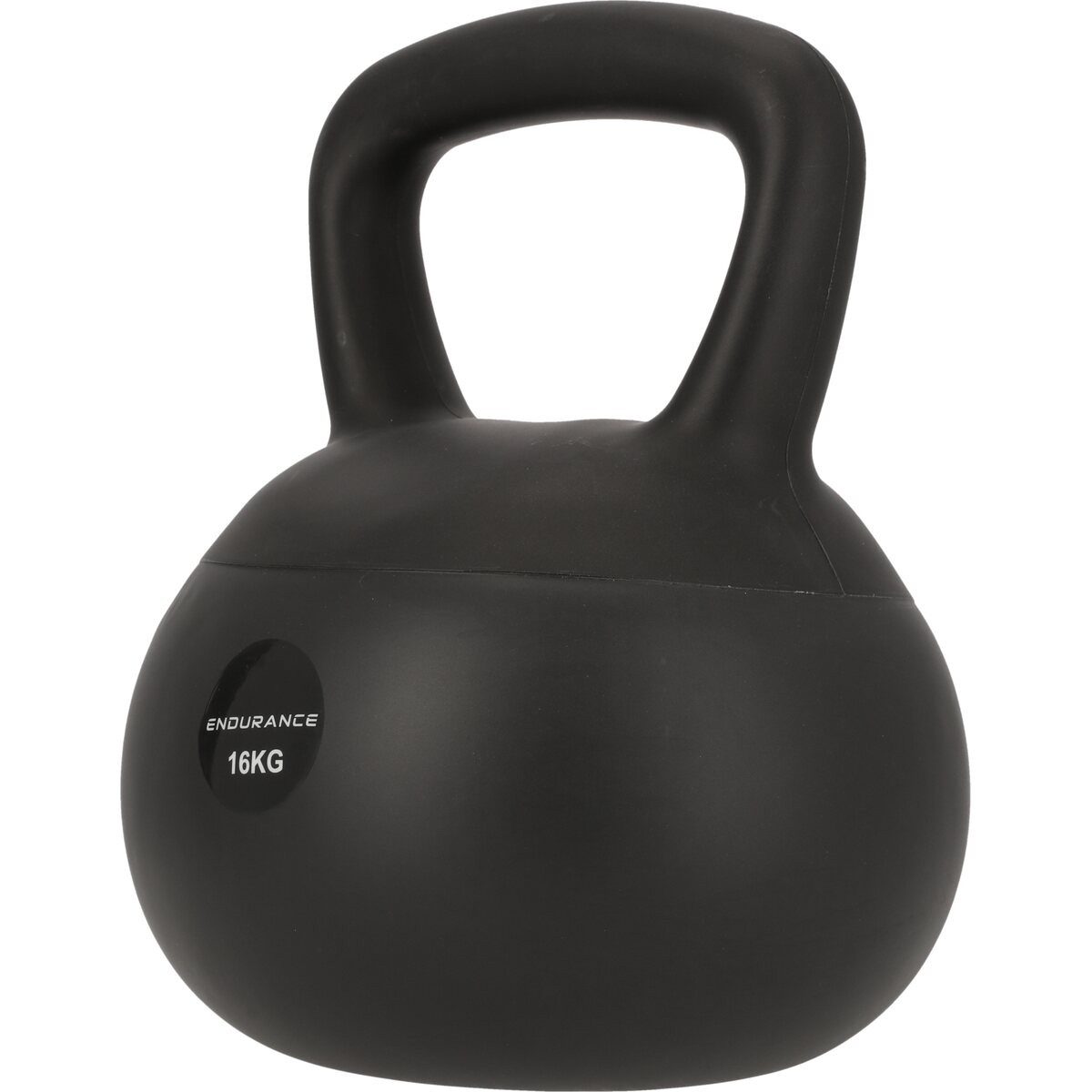 ENDURANCE Kettlebell Kugelhantel Silicone schwarz 16kg - 1 Stück