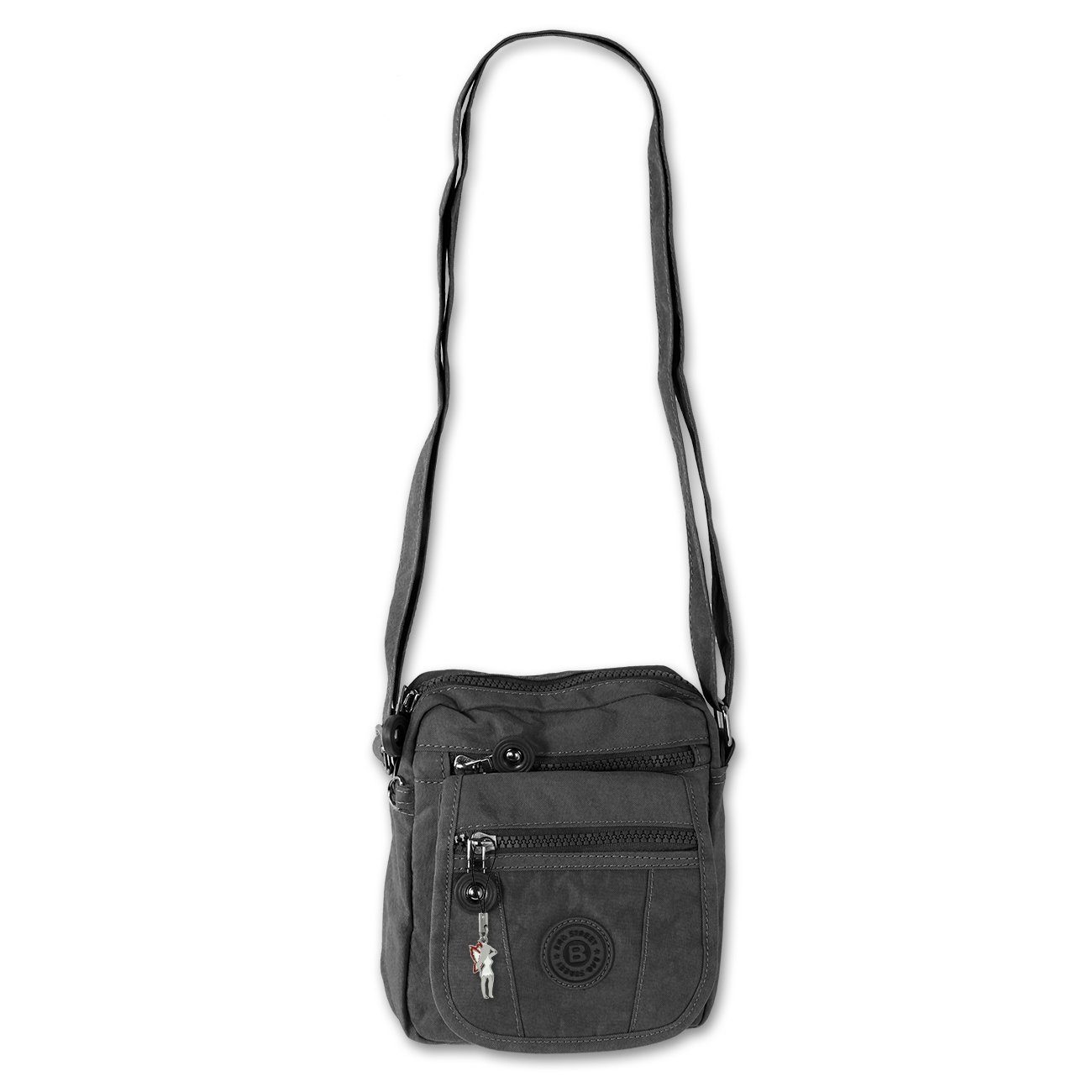 BAG STREET Umhängetasche Bag Street Damen Herren Crossover (Umhängetasche), Damen, Herren Umhängetasche Nylon, grau ca. 15cm x ca. 18cm