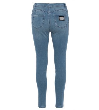 Sarah Kern Skinny-fit-Jeans Denim-Hose figurbetont mit Strasssteinverzierung