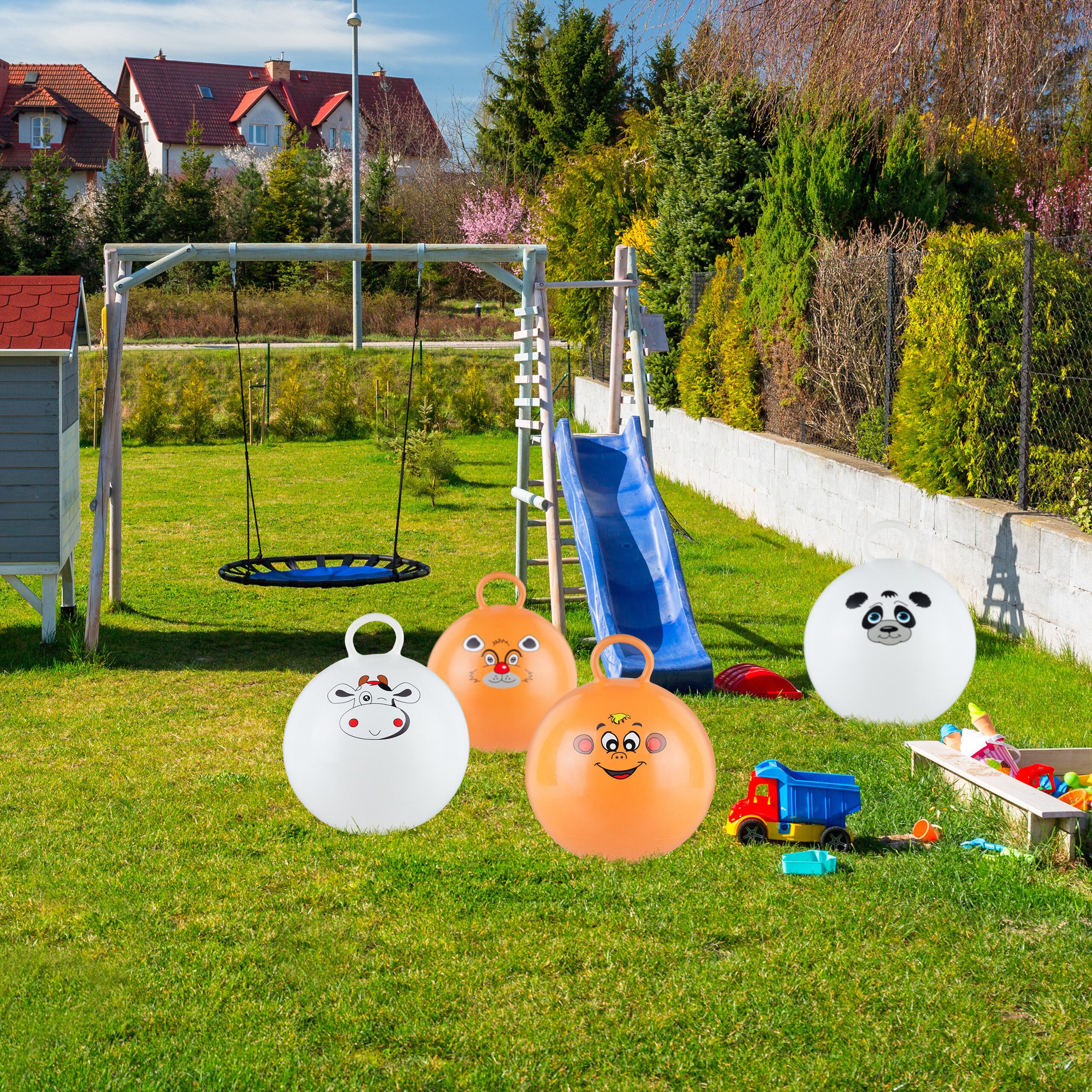 relaxdays Hüpfball für Kinder mit Tiermotiv, (1-tlg), Panda