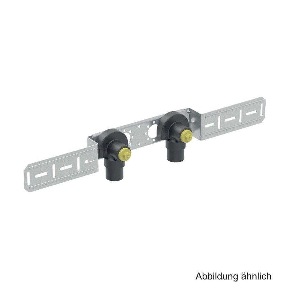 Wasserrohr Geberit FlowFit Anschlusswinkel 90° vormontiert 2-fach, gedämmt, 16 mm
