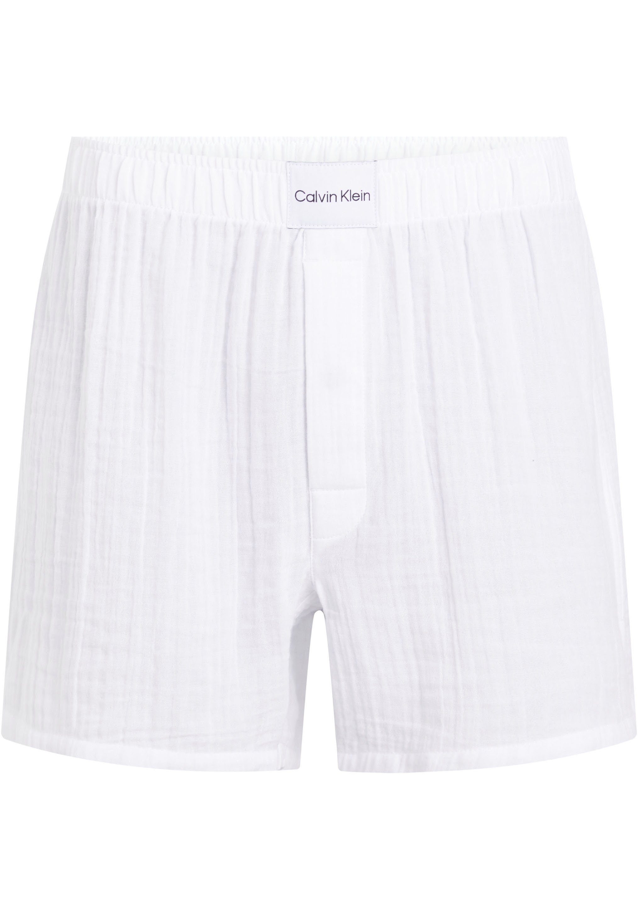 BOXER mit SLIM mit Calvin Bund, normaler Leibhöhe Klein dem Pyjamashorts Bequeme Underwear auf Markenlabel Passform
