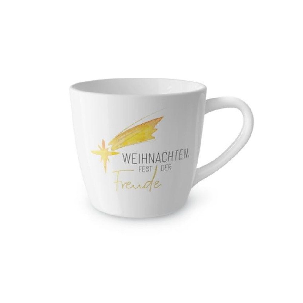 La Vida Tasse Love Xmas, Porzellan, Spülmaschinengeeigenet, Weiß, Weihnachten, H: 9.2cm