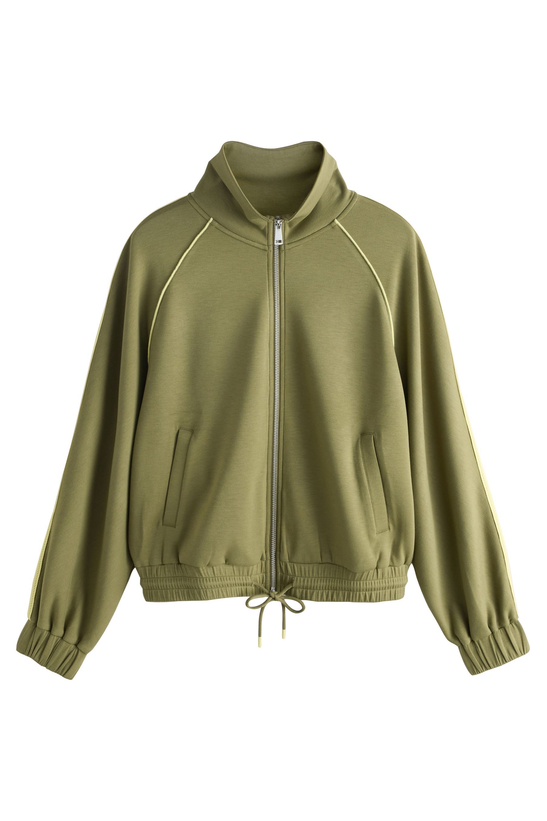 Next Bomberjacke Fließende Bomberjacke mit Seitenstreifen (1-St)