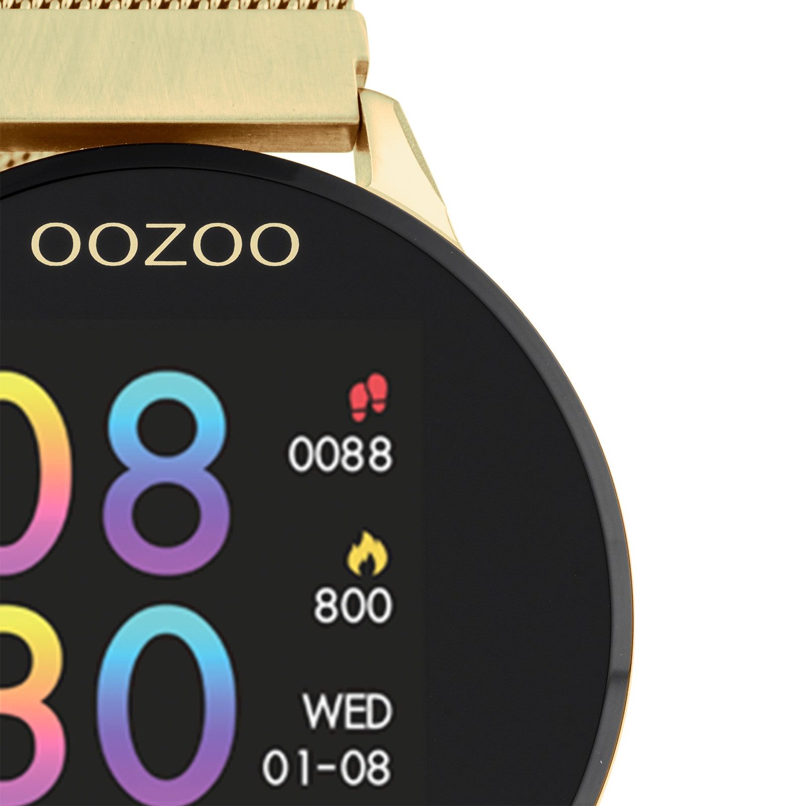 OOZOO Oozoo Damen Armbanduhr Smartwatches Smartwatch (kompatibel ab Android 5.1+ und IOS 8.0), Multifunktionsuhr, Damenuhr rund, groß (ca. 43mm) Metallarmband, Fashion-Style