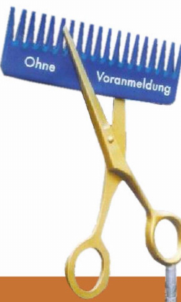 Walt-Deko Dekofigur Schere mit Kamm 140cm hoch Dekorationsfigur/Werbefigur – Hoc