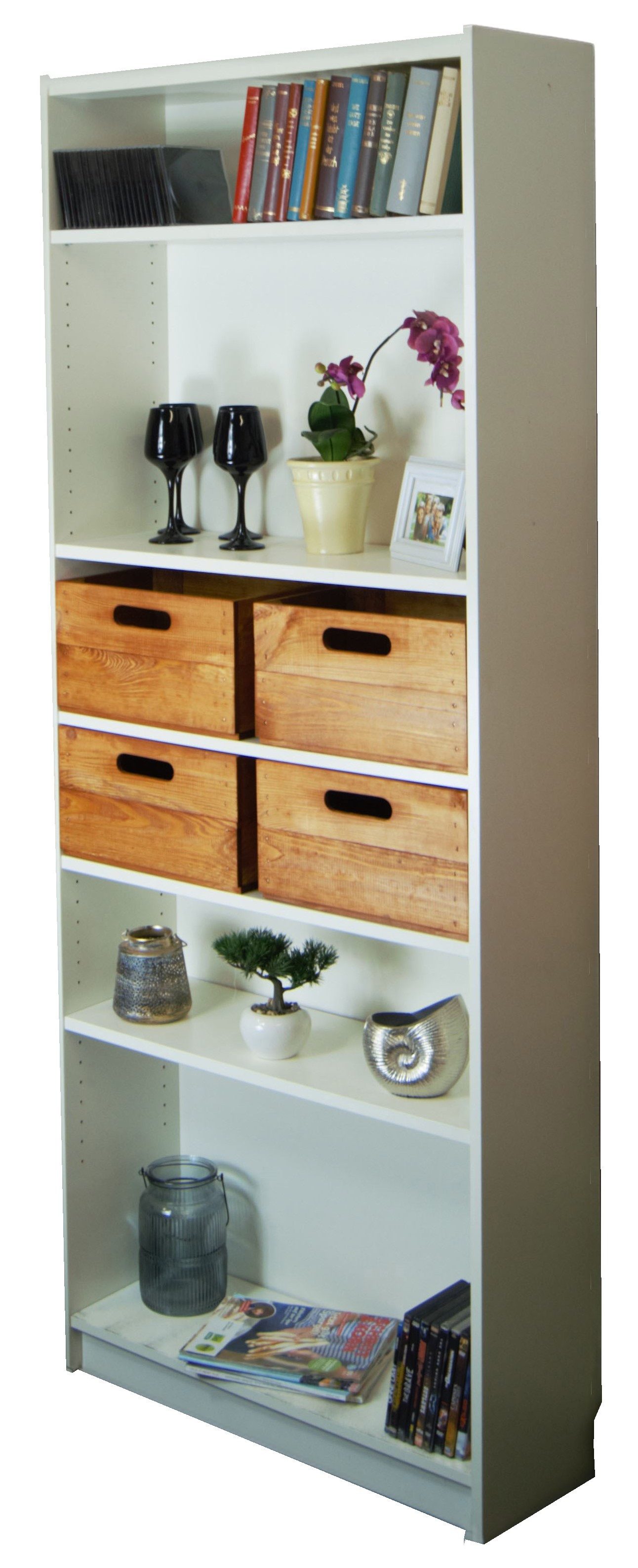 Kistenkolli Altes Land Allzweckkiste 12er Set Holzkiste ocker Einschubkiste Schublade Billy 36x25x20cm