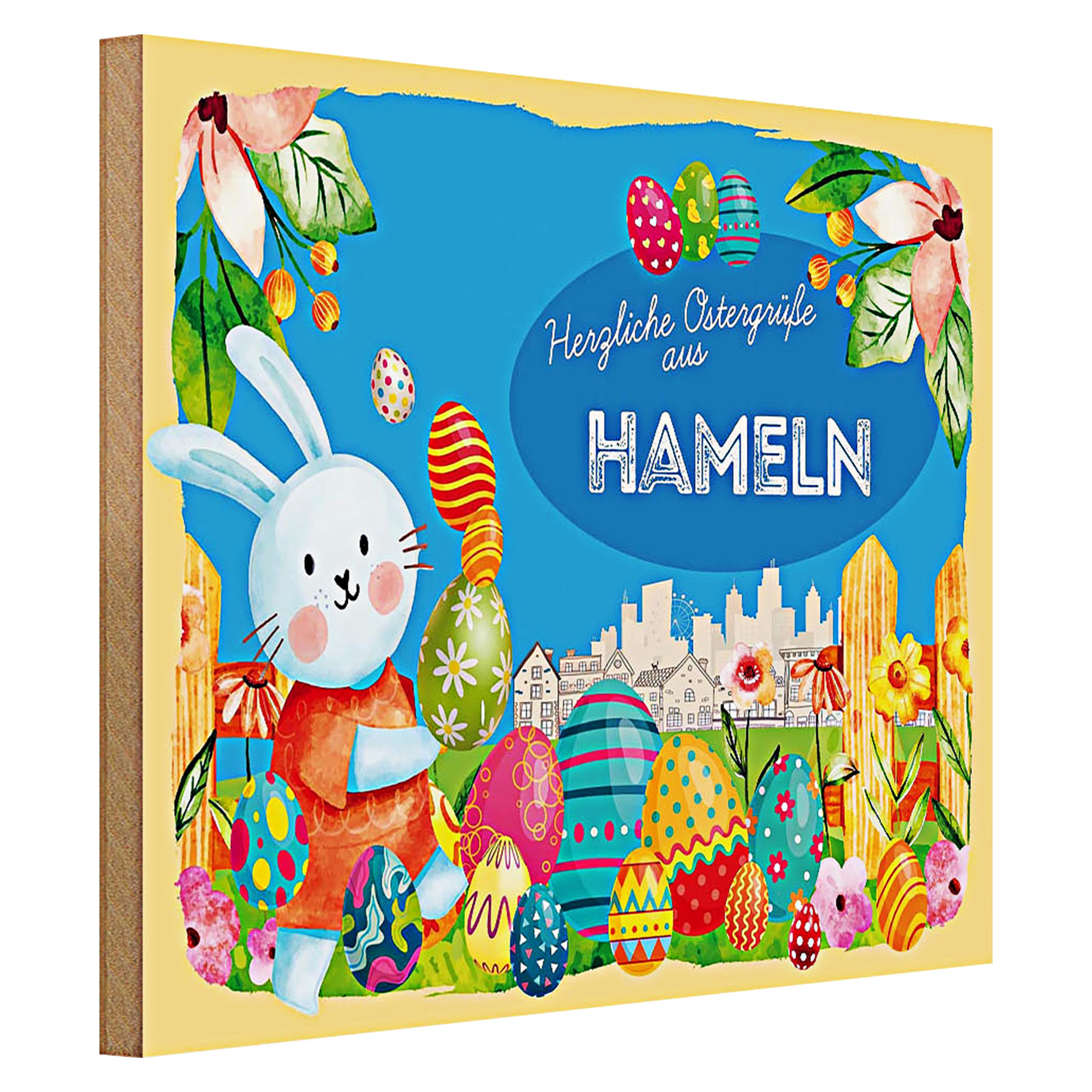 Roomando Holzbild Ostern Ostergrüße 40x30cm HAMELN
