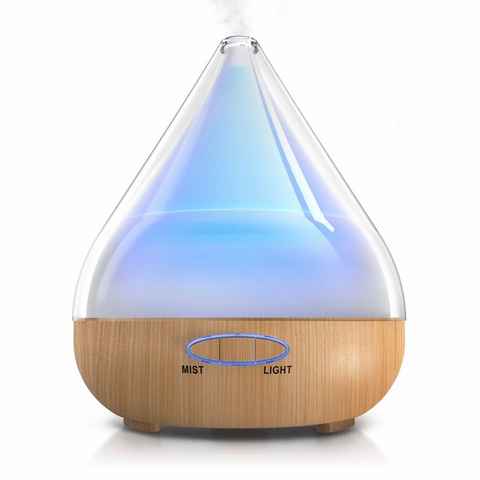 Arendo Diffuser, 0,38 l Wassertank, Aroma Diffusor mit LED Farbwechsel & 380 ml / LED mit 6 Farben