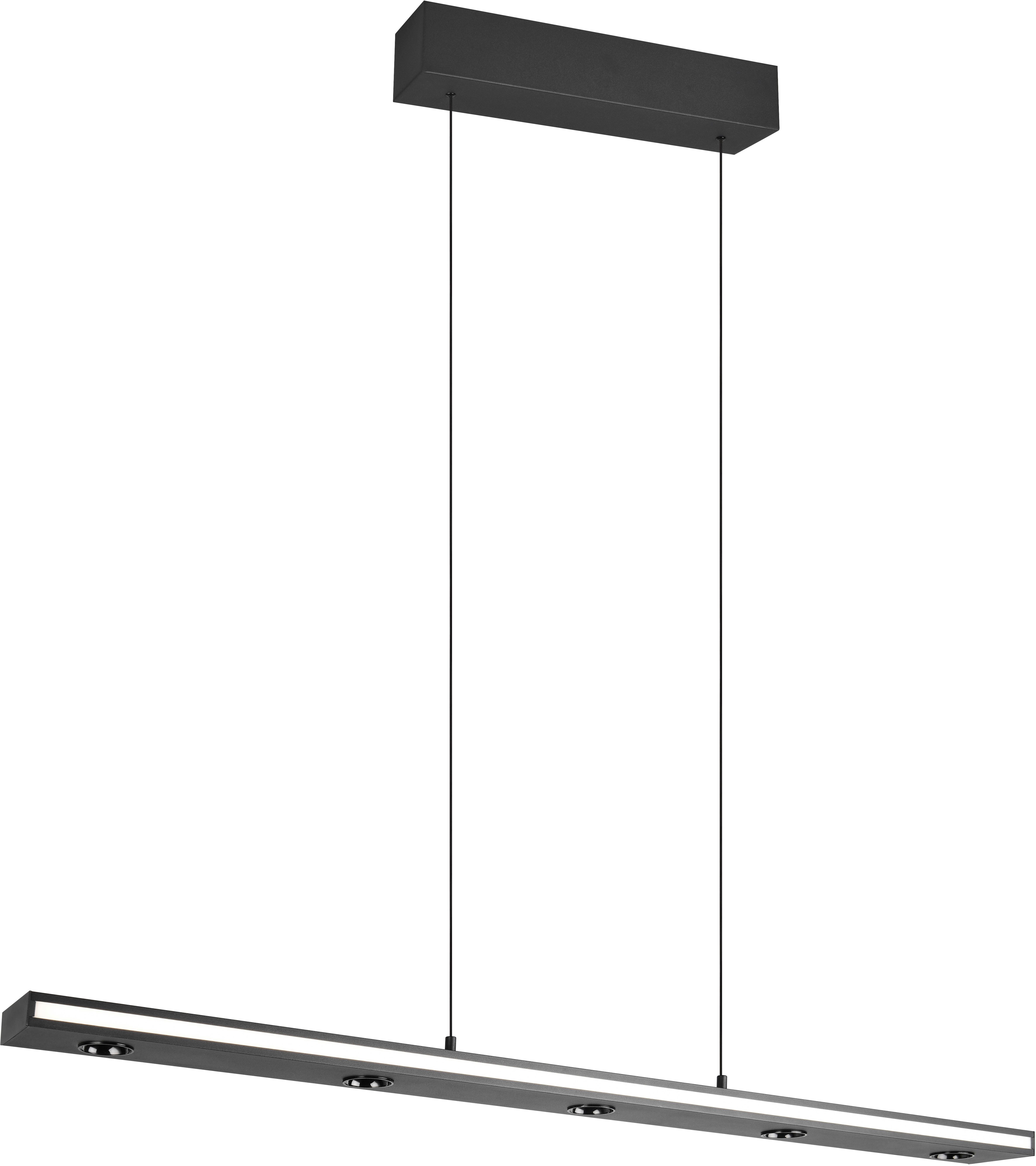 TRIO Leuchten LED Pendelleuchte GRAHAM, Hängeleuchte höhenverstellbar, dimmbar, Memoryfunktion, Dimmfunktion, Memoryfunktion, getrennt schaltbar, LED fest integriert, Farbwechsler, warmweiß - kaltweiß, up-and-down Licht Lichtfarbe einstellbar warm- bis kaltweiß 2300-4000K