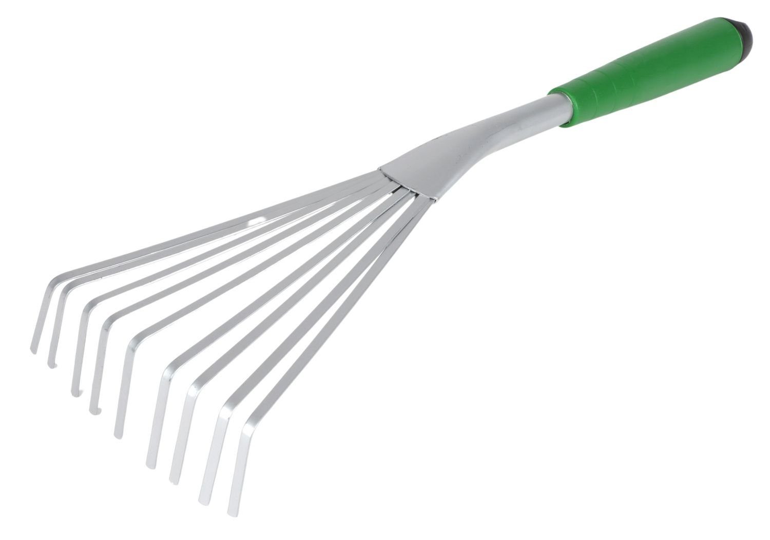 BURI Rechen Kleinrechen mit Kunststoffgriff 41,5cm Fächerrechen Handrechen Harke