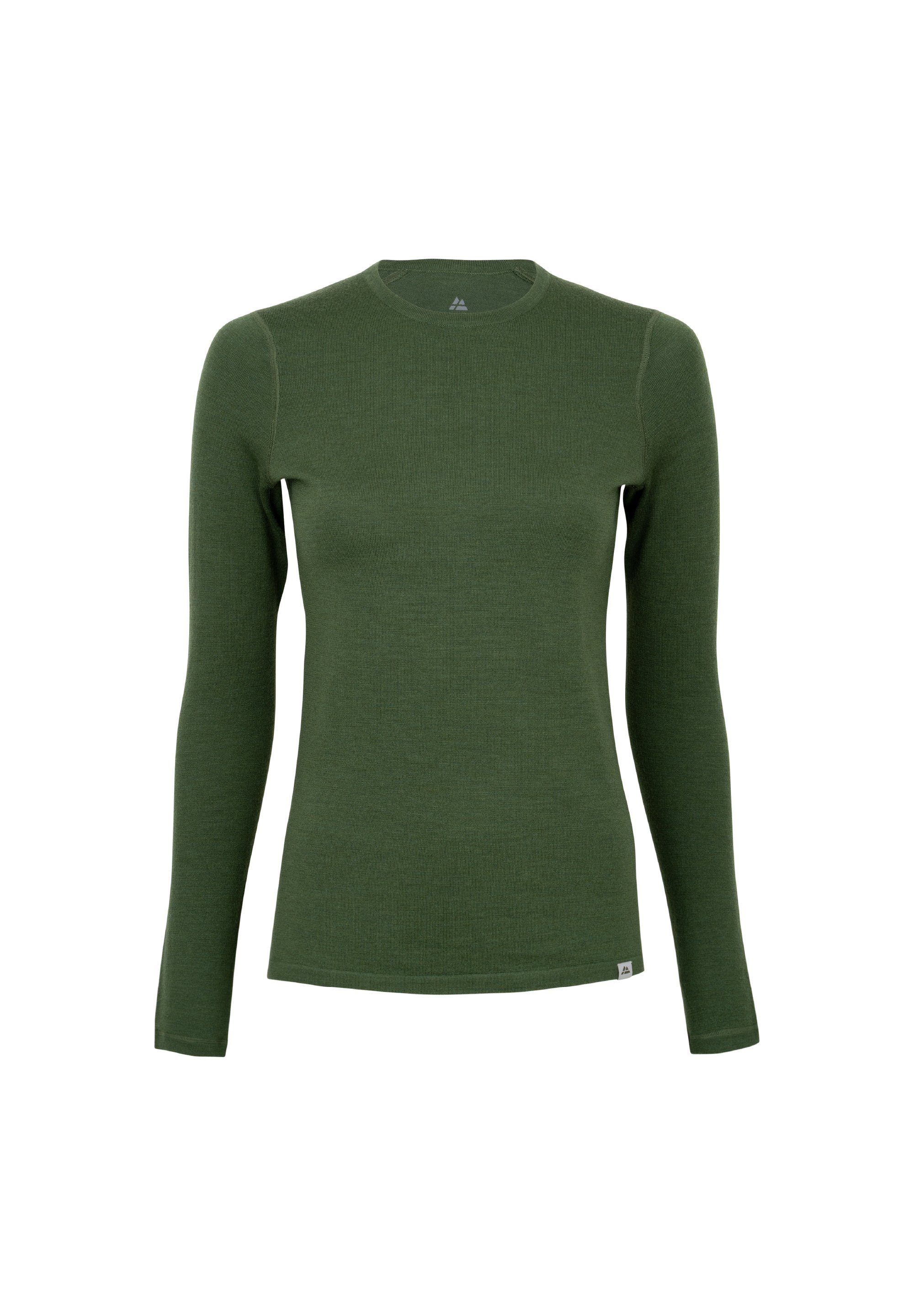 DANISH ENDURANCE Thermounterhemd Damen green Funktionsshirt Merino Temperaturregulierend
