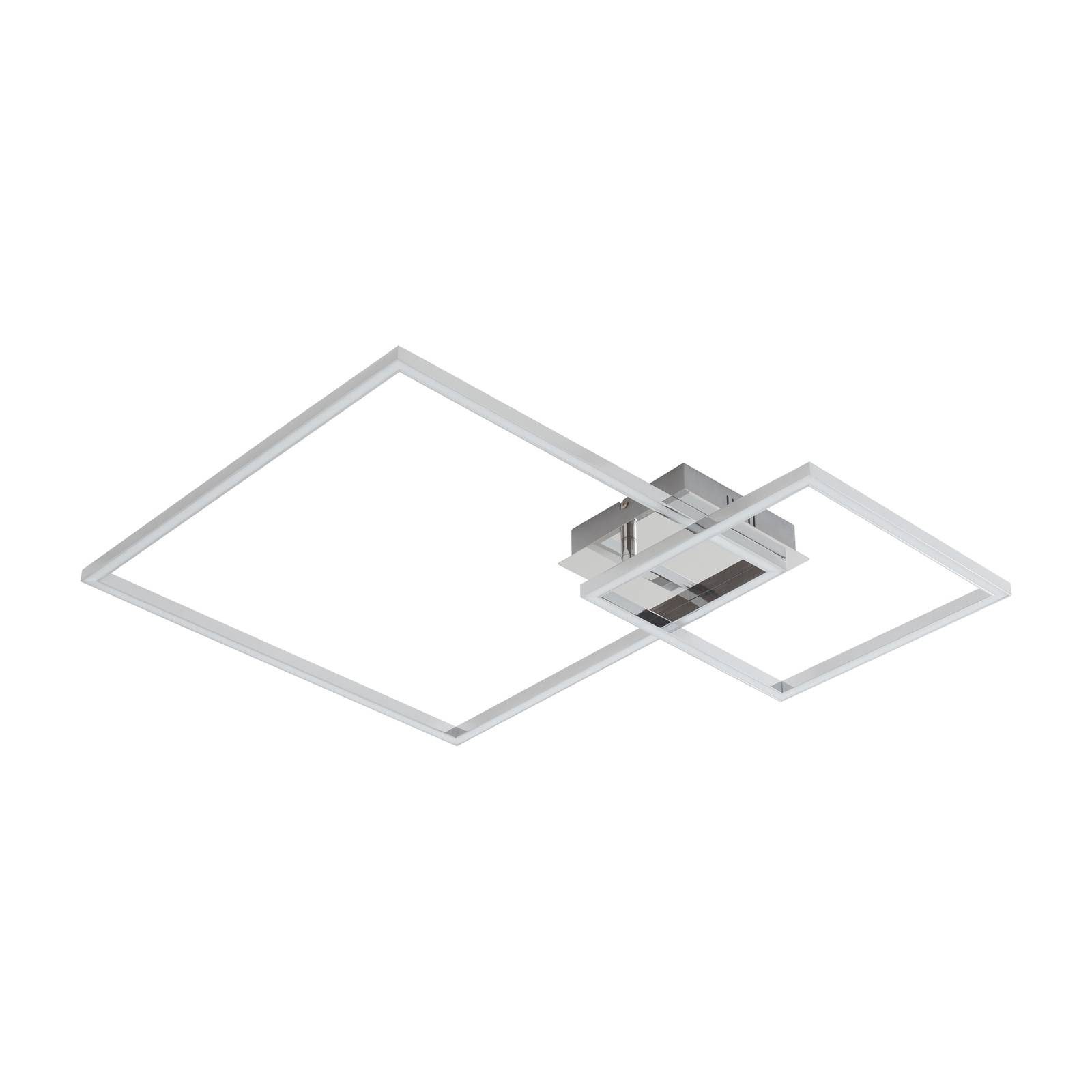 Lindby Deckenleuchten Panja, LED Chrom warmweiß IP20, LED 35,2 W gesamt, warmweiß