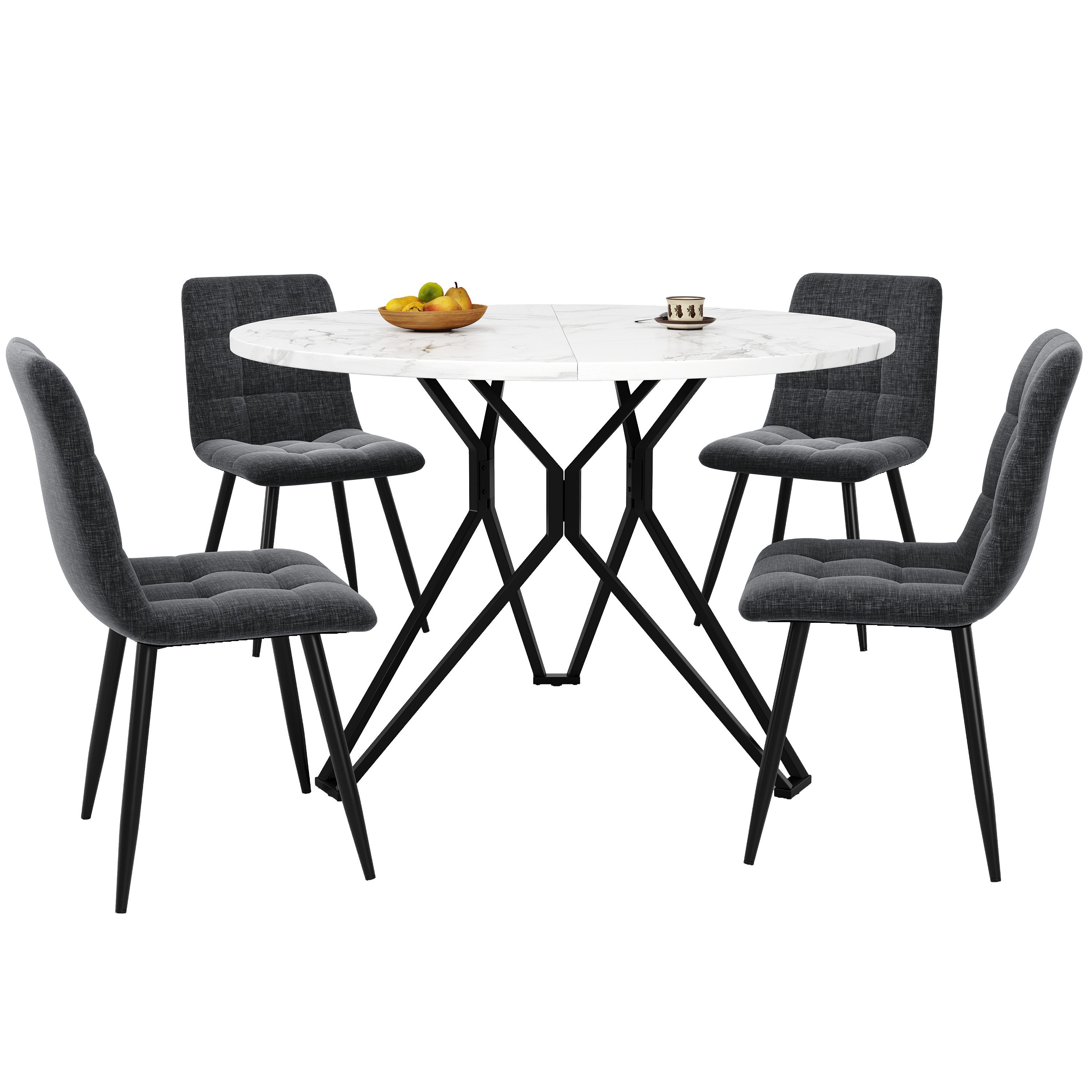 MODFU Essgruppe Stylisches Esstisch,Esszimmerstühle,Esstisch-Set, (Esstisch günstig online kaufen