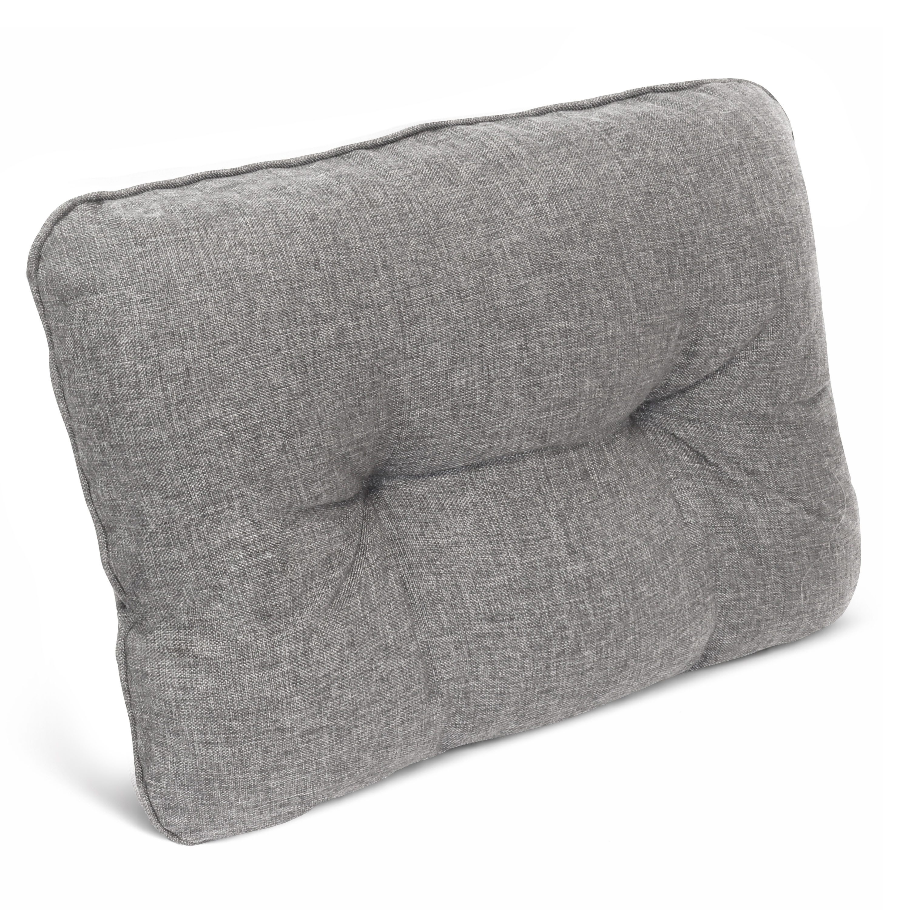 Beautissu Sitzkissen Outdoor Loungekissen Beauflair, 50x40cm, Hellgrau, 50x40cm – Bequemes Rückenkissen 12cm dick Polster Sitzauflage Schmutz