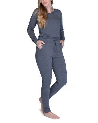 maluuna Overall maluuna - Damen Jumpsuit mit Bündchen an Arm- und Beinabschluss und Kordelzug