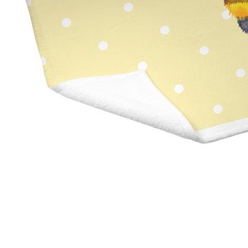 Mr. & Mrs. Panda Handtuch Hummel flauschig - Gelb Pastell - Geschenk, Reisehandtuch, Tiermotive, (1-St), Strahlende Farben