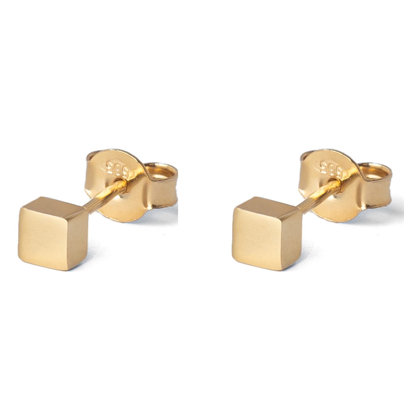 Bella Carina Paar Ohrstecker Kubus Ohrstecker aus 585 Gold 14 Karat, 585 Go günstig online kaufen