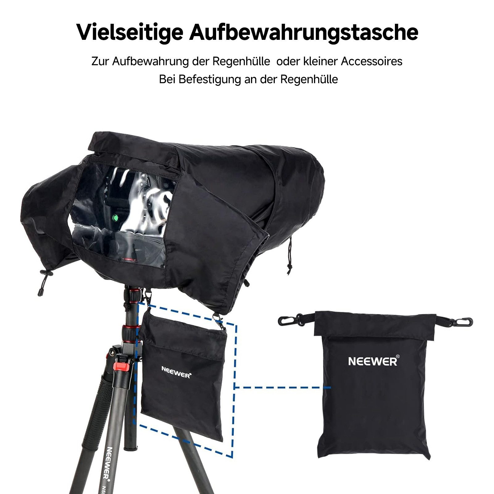 Neewer Kamera-Rainsleeve PB004 Kamera-Regenhülle universell mit Sichtfenster