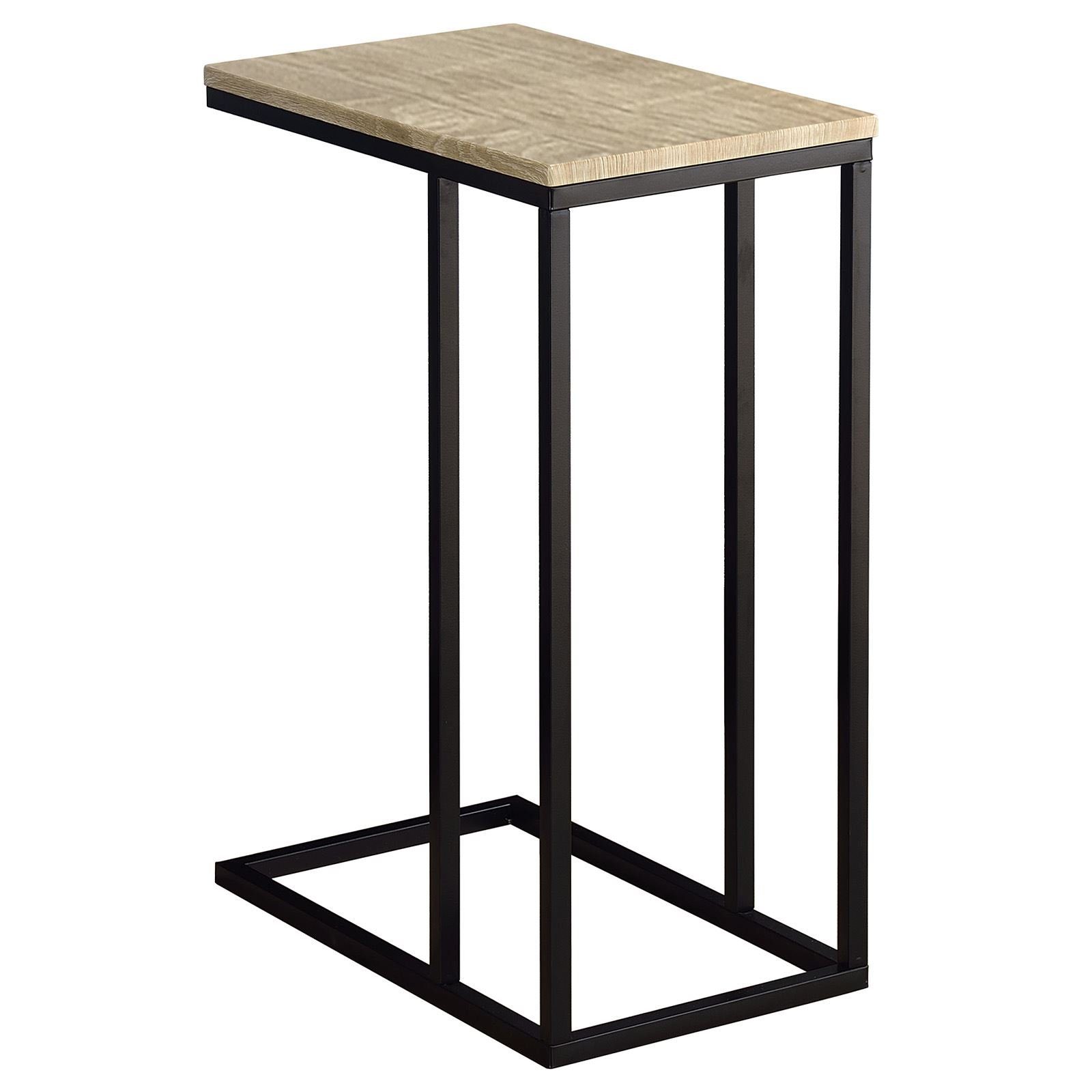 IDIMEX Beistelltisch DEBORA, Couchtisch mit Metallgestell aus MDF-Platte Sofatisch Schwarz/Eiche