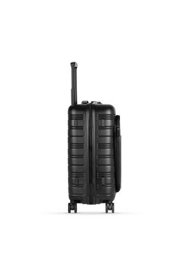 ETERNITIVE Handgepäckkoffer Cabin E+, 4 Rollen, Premium-Kabinenkoffer 40L schwarz aus Polycarbonat mit Powerbank