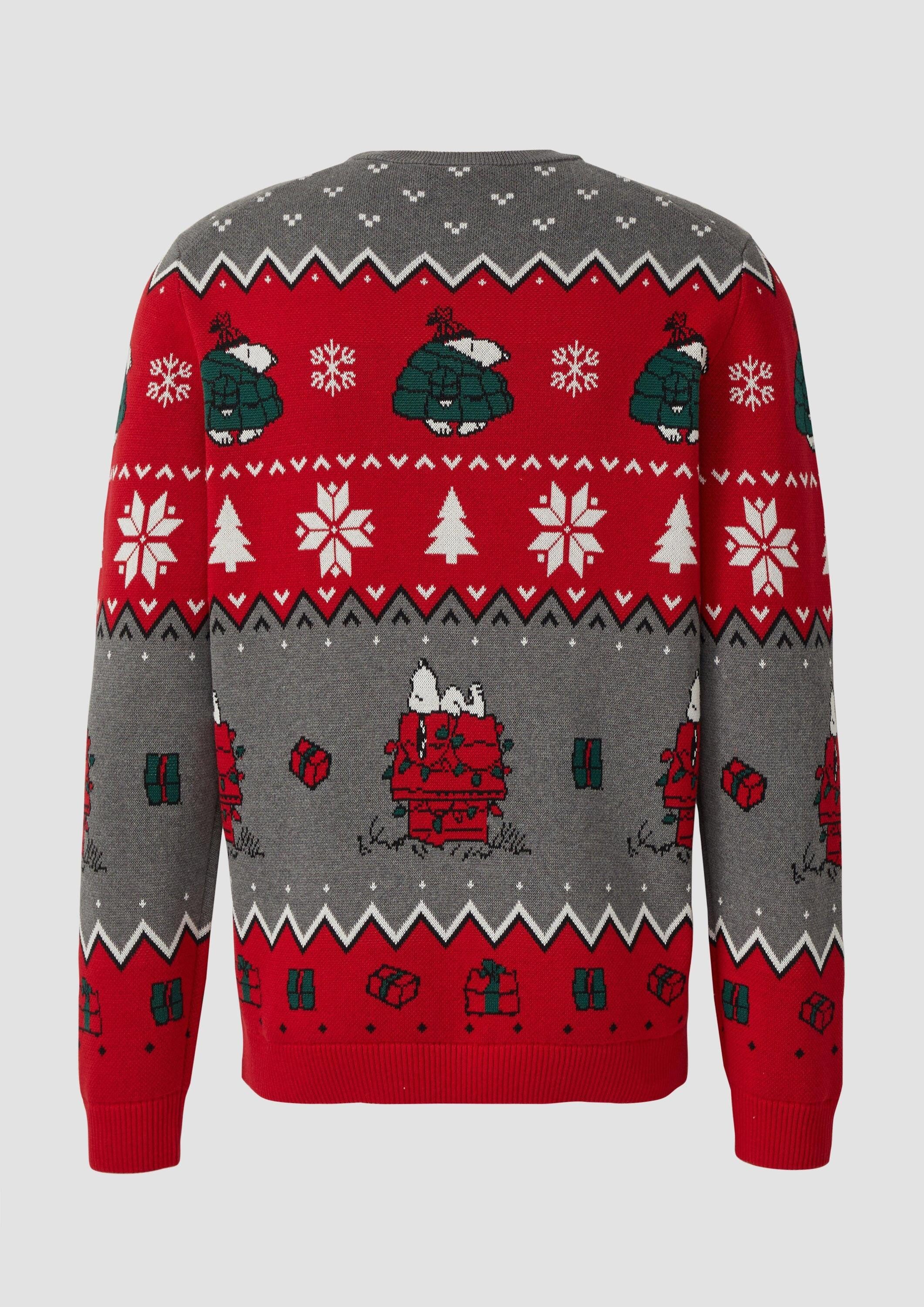 s.Oliver Sweatshirt Strickpullover Jacquard Strickpullover mit günstig online kaufen