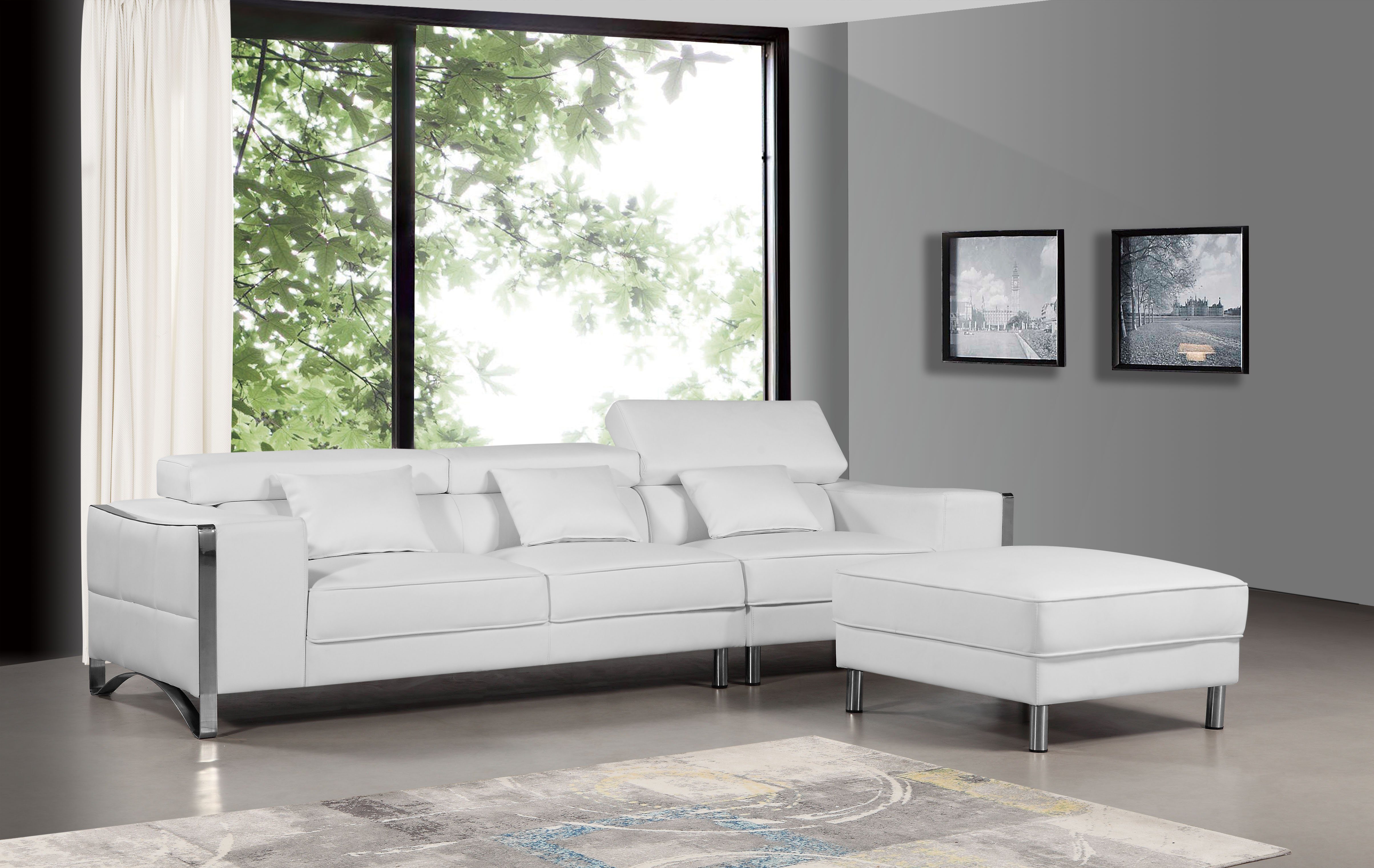 JVmoebel Ecksofa Designer Ledersofa Schwarze Großes XXL Couch Soffa Europe Made in Neu