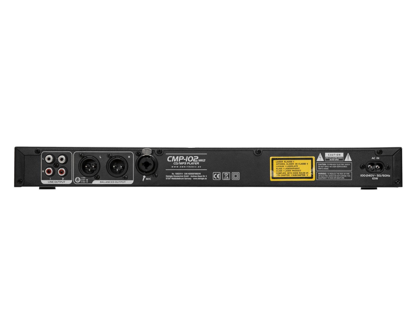 CD-/MP3-Player MK2 Stereo-CD (1 CMP-102 HE Einbauversion) Omnitronic Player