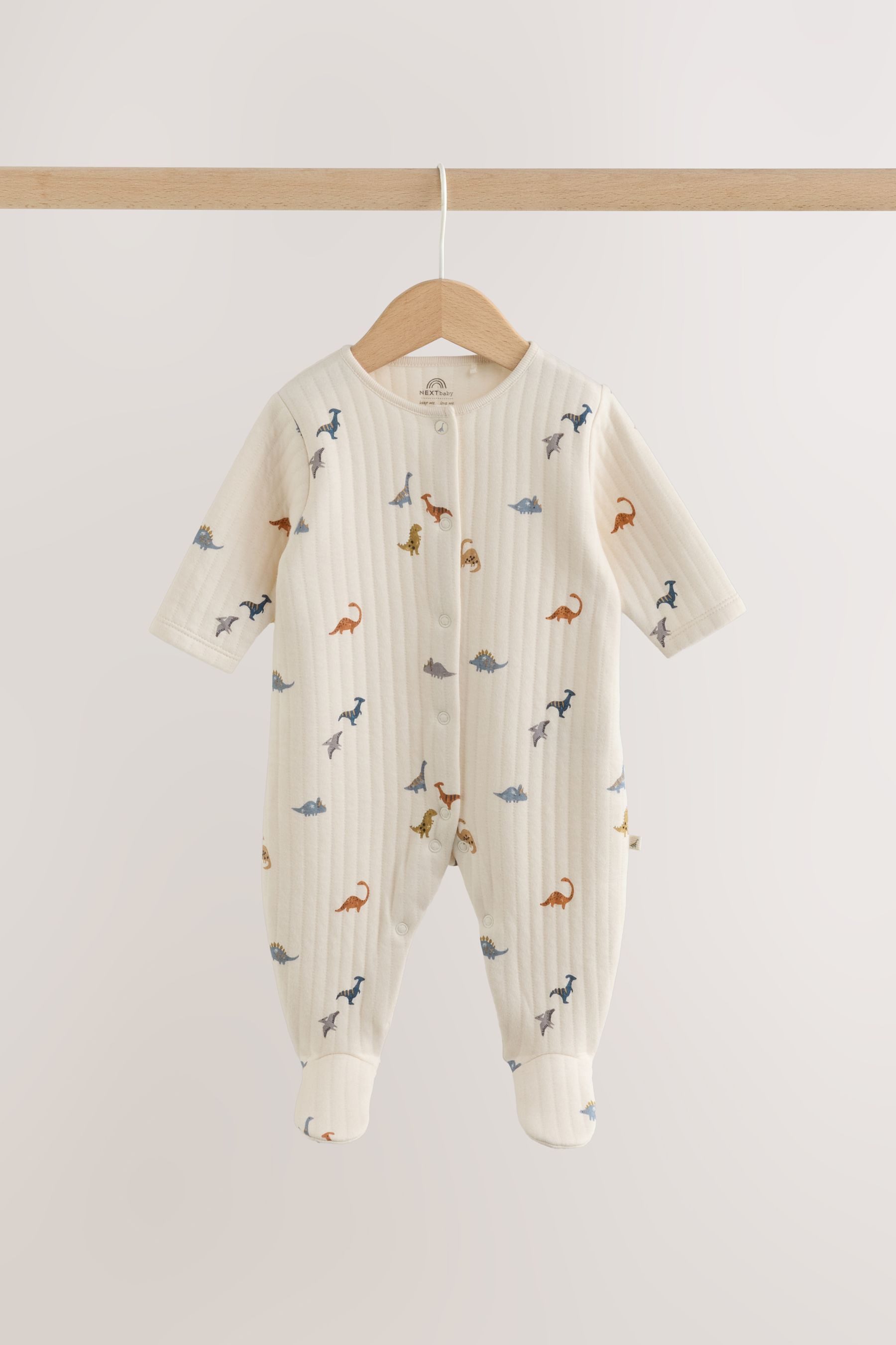 Next Schlafoverall 2er-Pack Gesteppte Baby-Schlafanzüge, Bär (2-tlg) – Bild 4 von 5