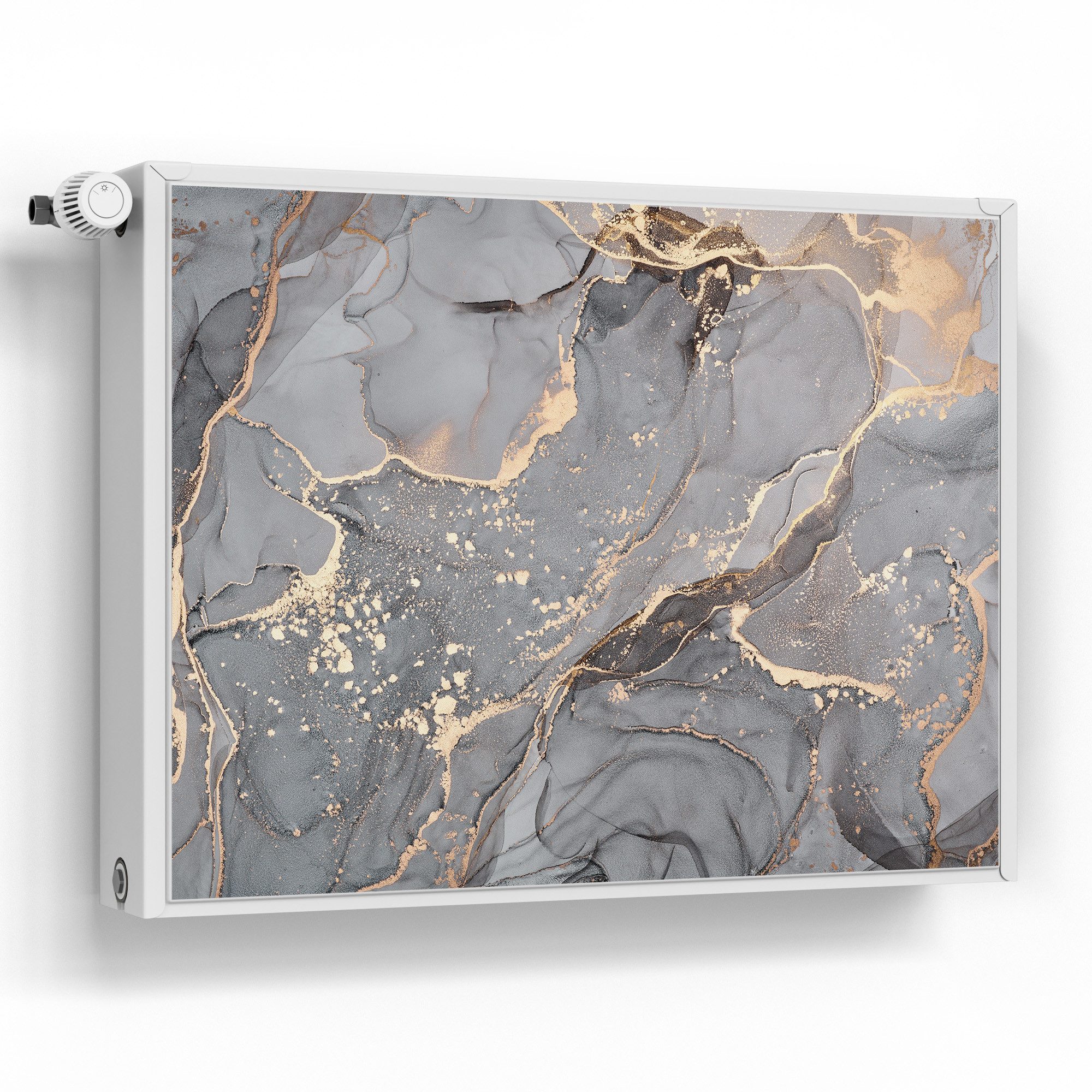 DEQORI Magnetfolie 'Elegantes Marmormuster', beschreibbar Heizung Magnetmatte magnetisch Magnetfolie