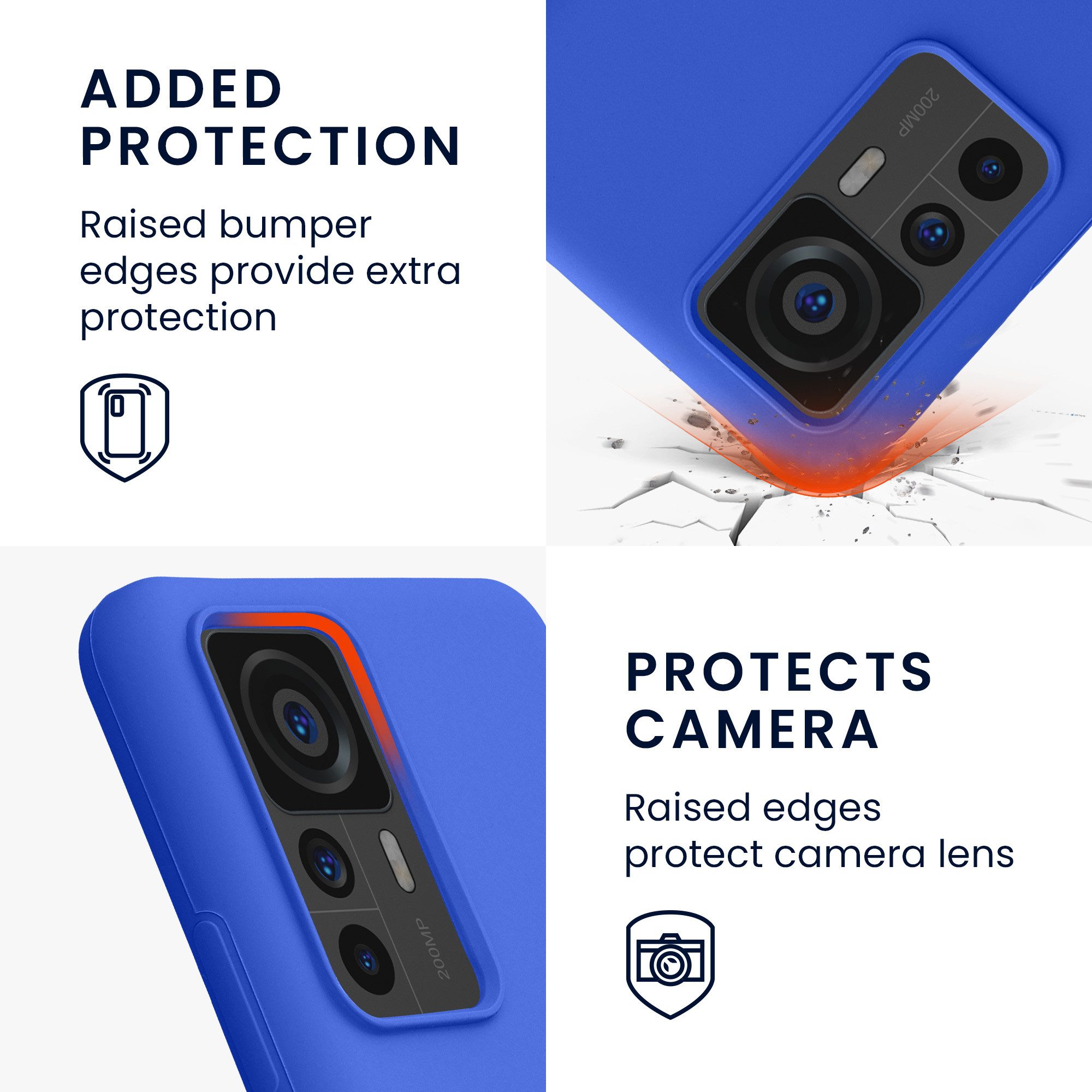 kwmobile Smartphone-Hülle Handyhülle für Xiaomi 12T / 12T Pro Hülle, Weiches Handy Silikon Case - Schutzhülle Cover