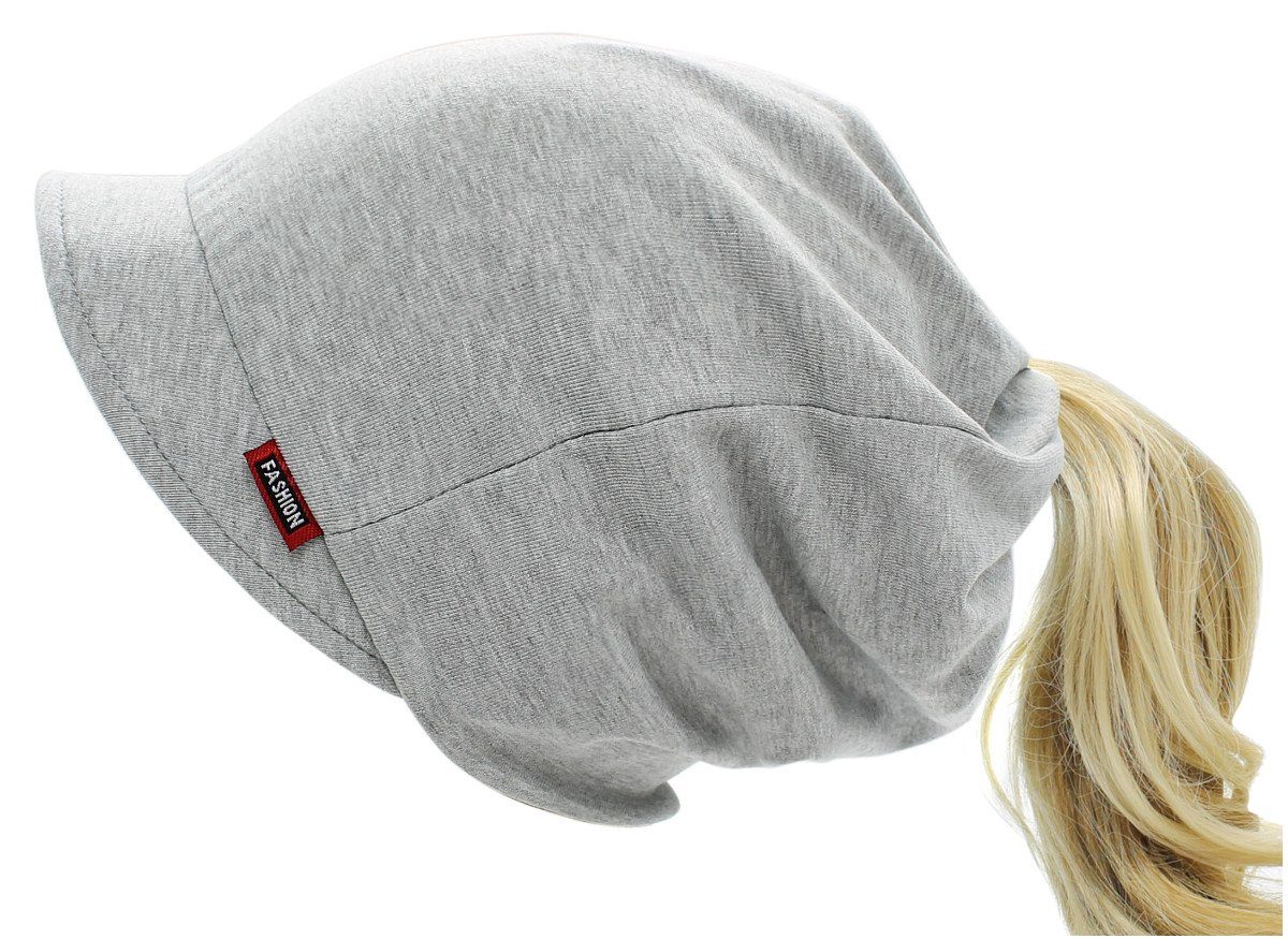 dy_mode Schirmmütze Gefütterte Beanie Mütze Mit Schirm und Zopfloch Ponytai günstig online kaufen