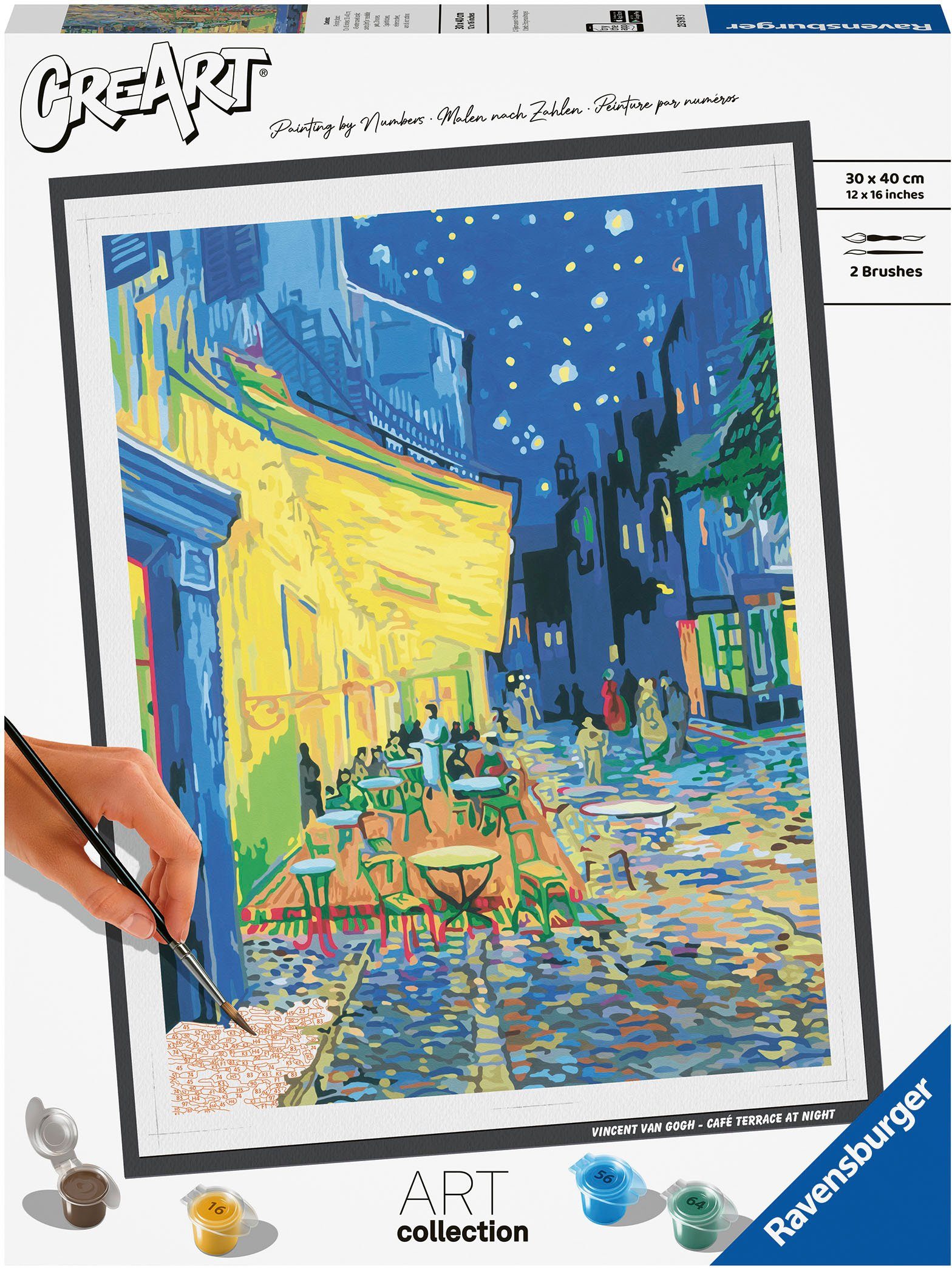 Ravensburger Malen nach Zahlen CreArt, ART Collection, Café Terrace (Van Gogh), Made in Europe