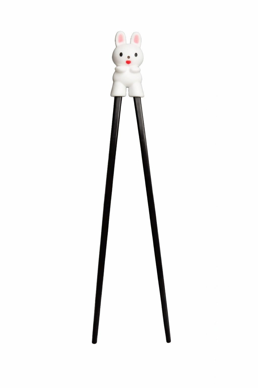 WestCraft Essstäbchen ESS-Stäbchen für Kinder, 22 cm, mit süßem Bär, Katze, Hase, Panda, als Halterung für Anfänger, Stäbchen auswechselbar