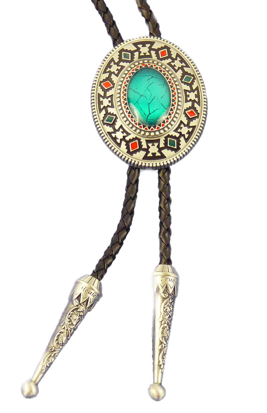 Westernlifestyle Krawatte Ornament türkis Bolo Tie Westernkrawatte
