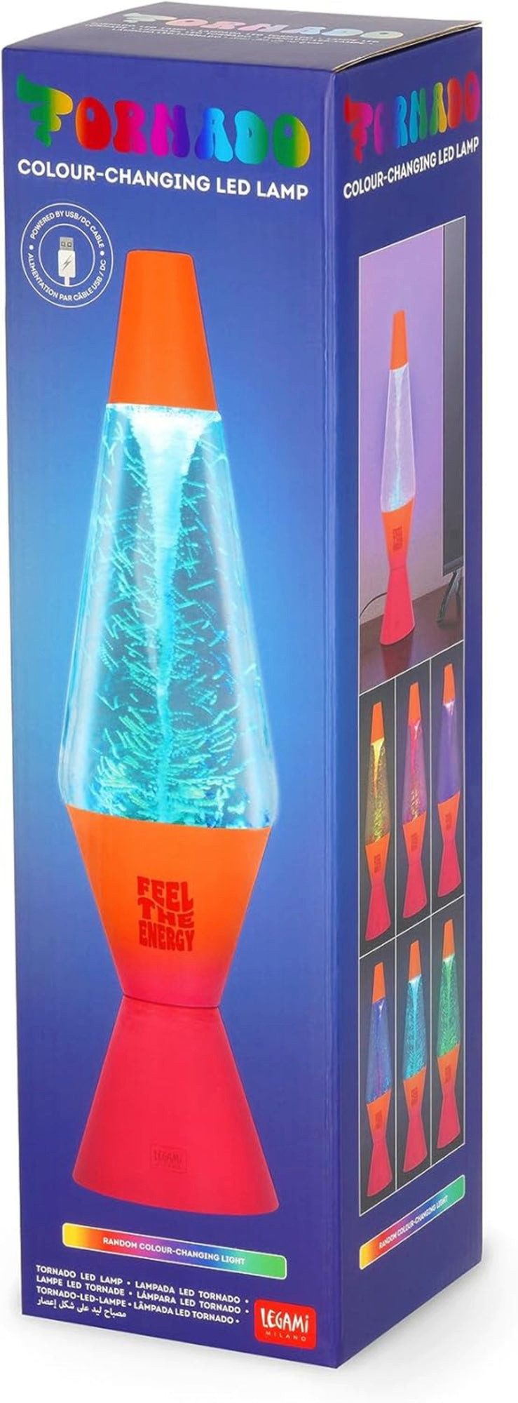 Legami LED Lavalampe Legami Tornado Lamp LED – Pink Gradient, USB-C