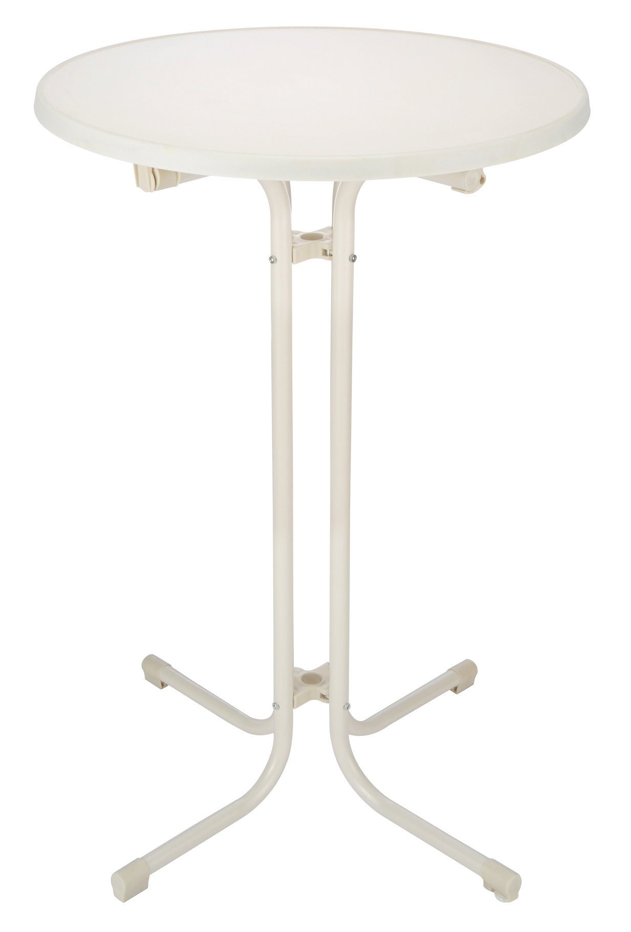 Haushalt International Bistrotisch Bistro-Stehtisch aus Stahl, weiß Maße: ca. Ø 70 x H 110cm (1-St)