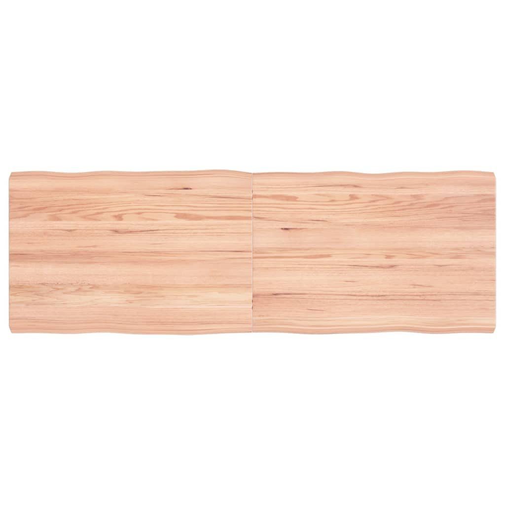 furnicato Tischplatte cm Baumkante (1 Massivholz Behandelt St) 120x40x(2-4)