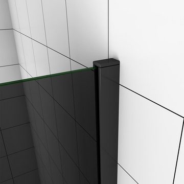 duschspa Duschwand 10mm 200cm ESG Glaswand Walk in Duschwand Glaswand Trennwand, Einscheibensicherheitsglas, Sicherheitsglas, (Set), Glas