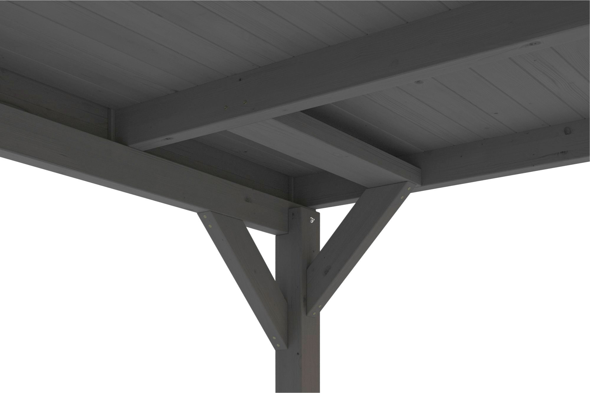 mit 289 Skanholz Einzelcarport 321x796 BxT: cm Grunewald, Einfahrtshöhe, cm, EPDM-Dach