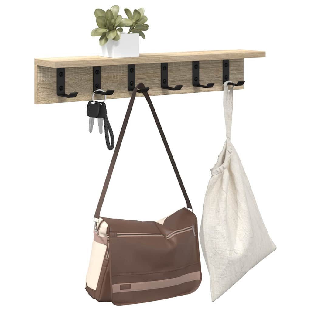 vidaXL Regal Wandmontierter Kleiderständer Sonoma Eiche günstig online kaufen