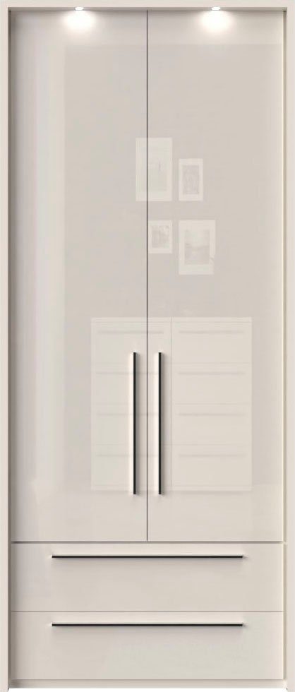 Places of Style Drehtürenschrank "Piano", weiß, verschiedene Breiten mit 2 günstig online kaufen