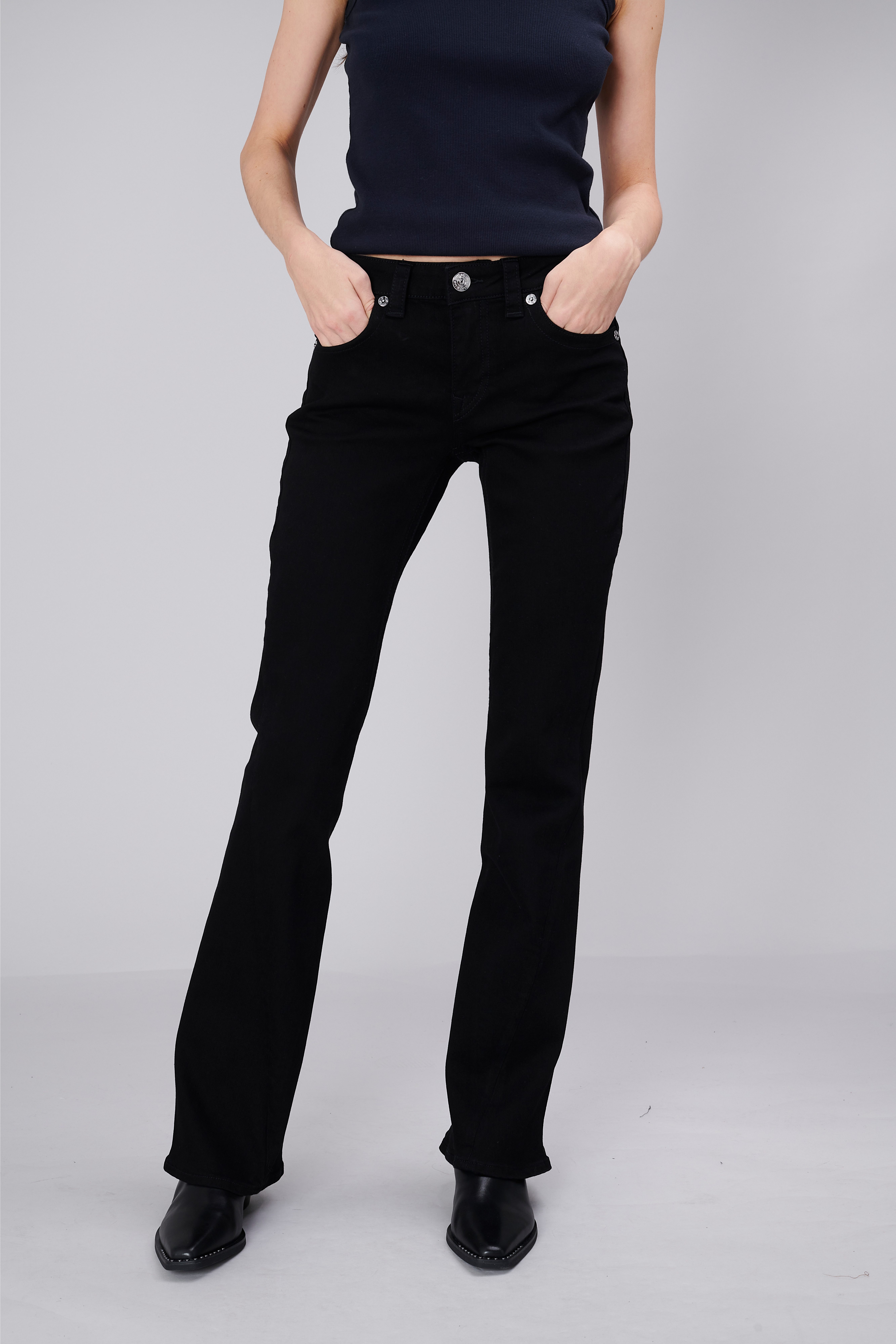 True Religion Bootcut-Jeans JOEY MID RISE FLARE FLAP Baumwollmischung, Flared fit