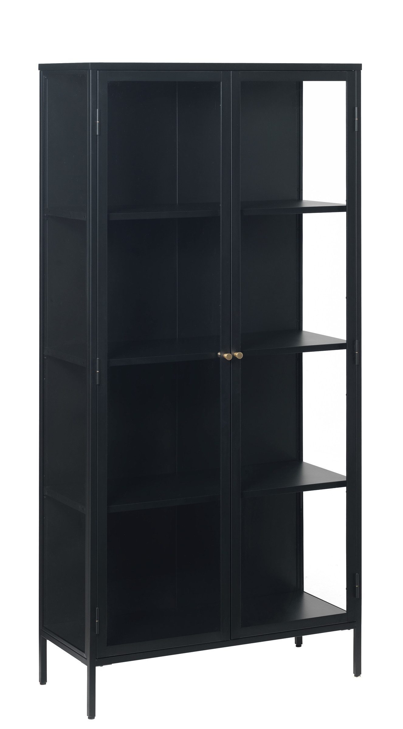 UNIQUE furniture A/S Vitrine aus Metall Schwarz Lackiert in Metall Schwarz Lackiert (B/H/T: 90x190x40 cm)